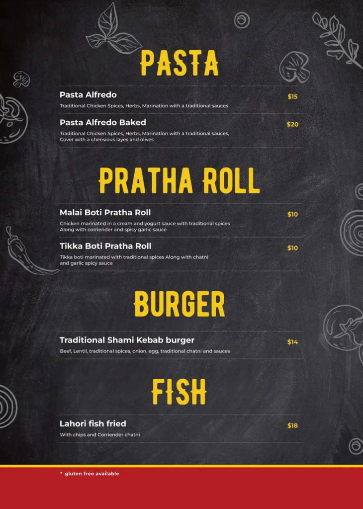 14. Pasta and Burger