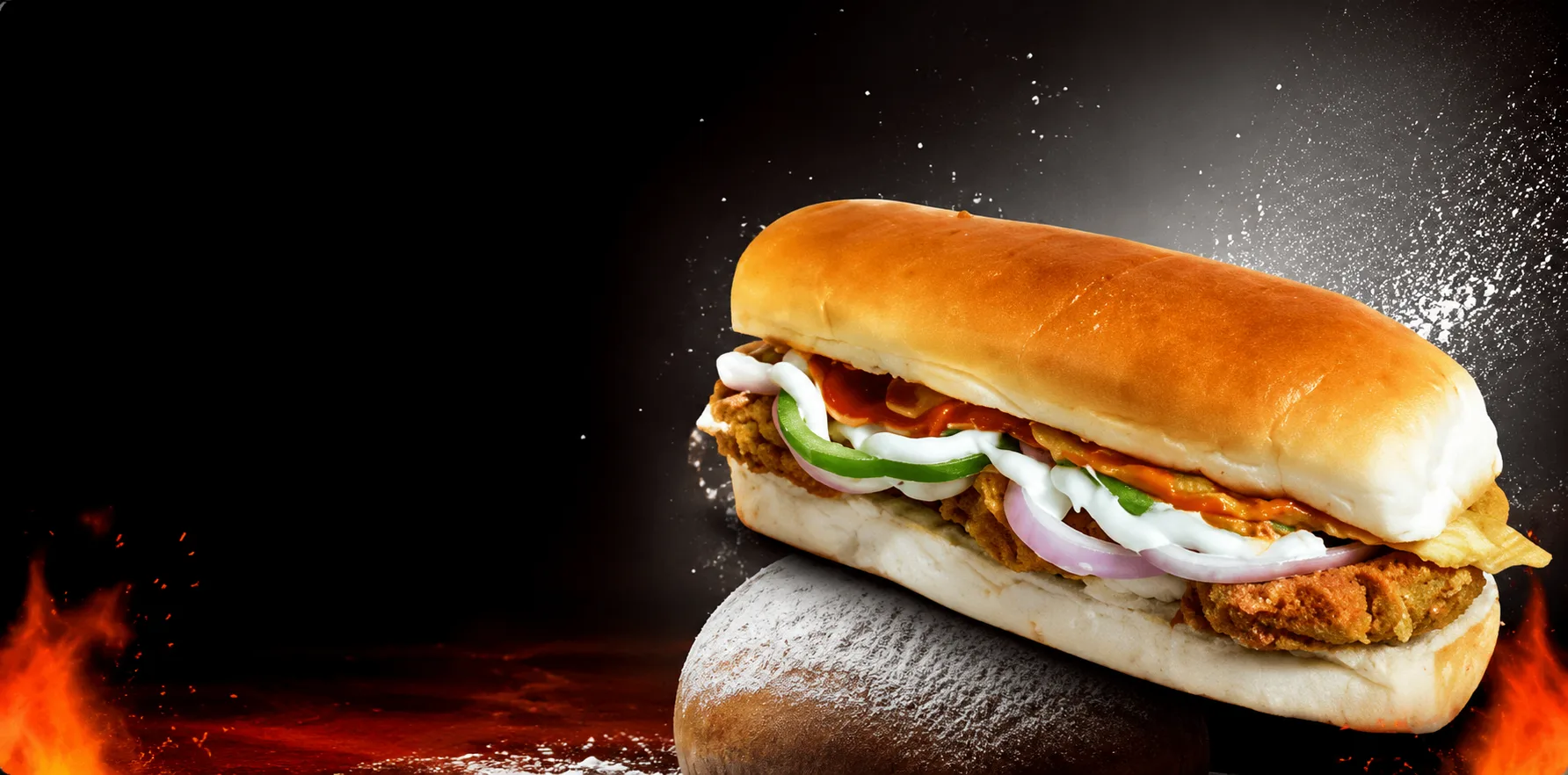 Traditional shami kebab burger from Cheezious Fawkner