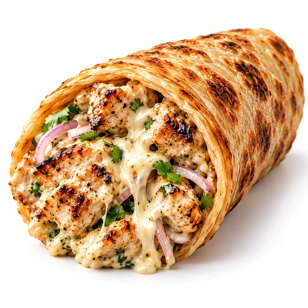 Malai Boti Pratha Roll at Cheezious Fawkner