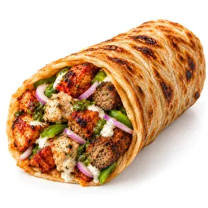 Mix Grill Pratha Roll at Cheezious Fawkner