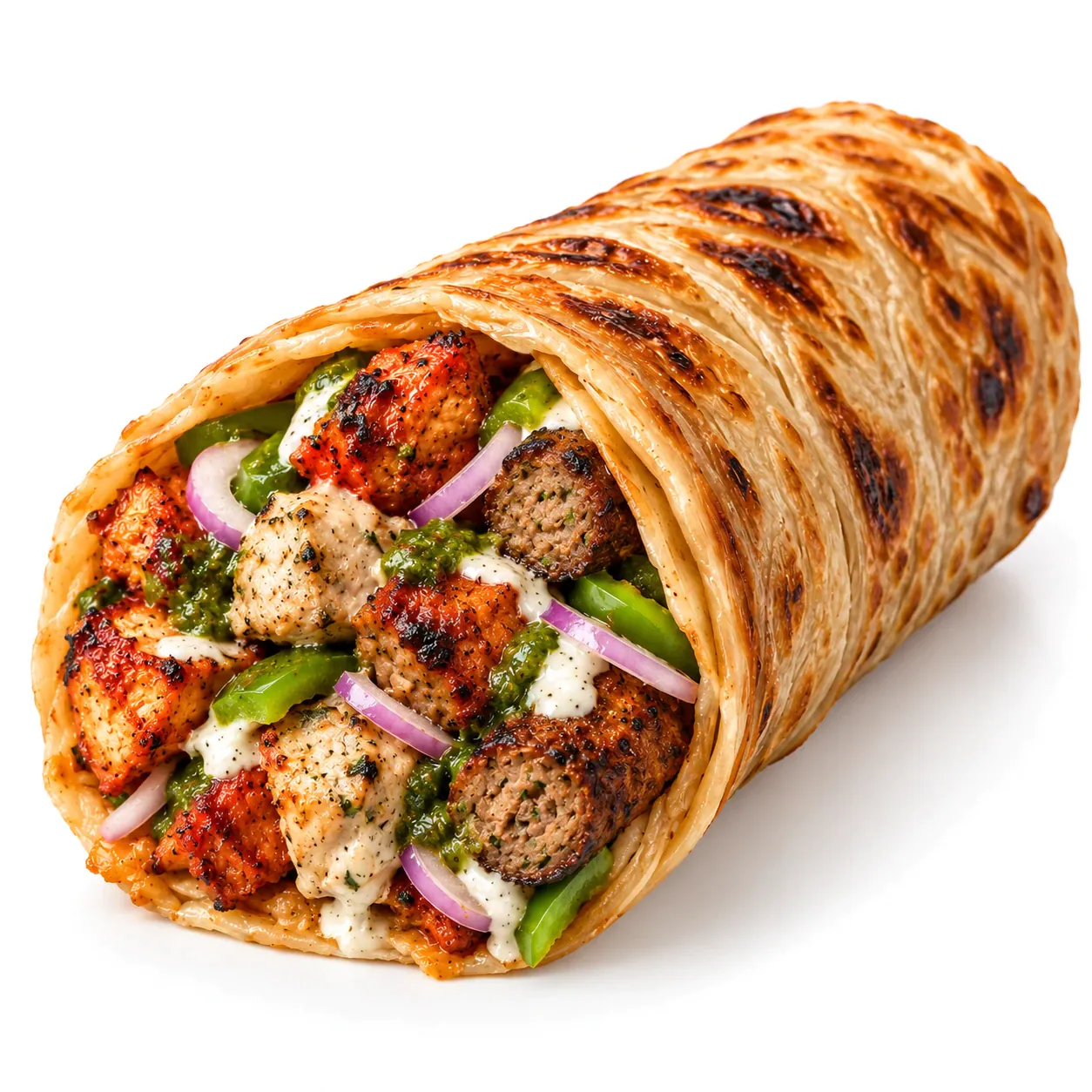 Mix Grill Pratha Roll at Cheezious Fawkner