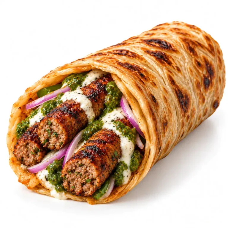 Seekh Kabab Pratha Roll - halal pratha roll at Cheezious Fawkner, Melbourne