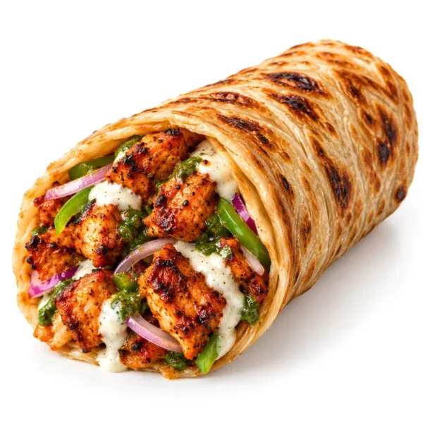Tikka Boti Pratha Roll at Cheezious Fawkner